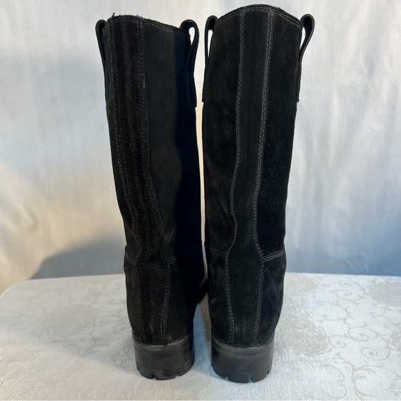 Black Suede Heeled Boots - Picture 8 of 11